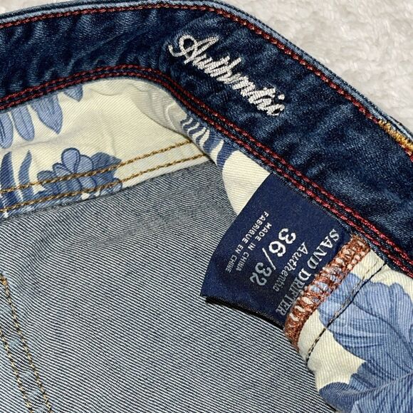 Tommy Bahama Jeans Mens 36x32 Blue Sand Drifter Authentic Straight Stretch Denim - Picture 6 of 7